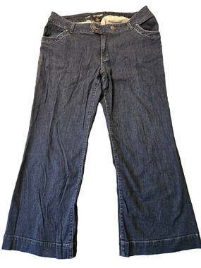 Lane Bryant Womens Straight Leg Trouser Jeans Dark Denim Plus 22